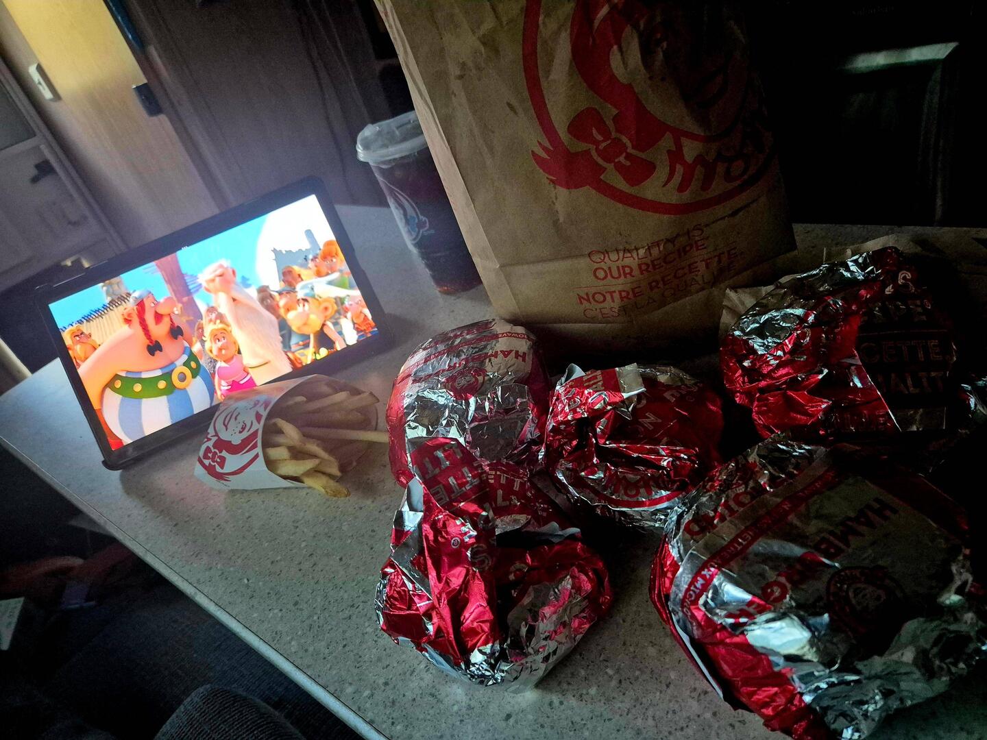 Filling up calories.