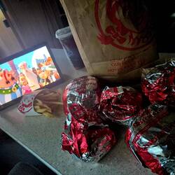 Filling up calories.