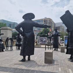 A brilliant sculpture something to do with the role of women