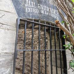 A jail entrance gate