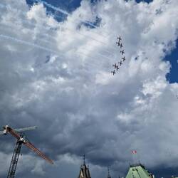 The air force fly over