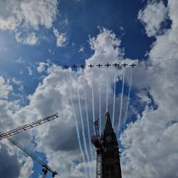 The air force fly past display
