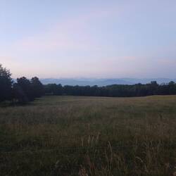 Mont Blanc Blick im Morgengrauen