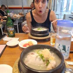 Notre dernier repas coréen: le samgyetang ou soupe de poulet au ginseng