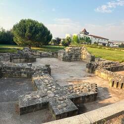 Ruins of a 700 year old hospital for pilgrims. See the next picture for details.