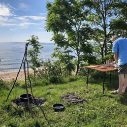 Outdoor-Küche mit Aussicht