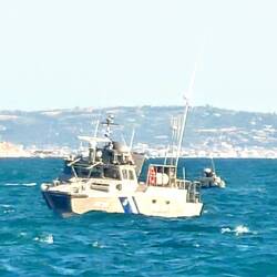 Some sort of coastguard boat