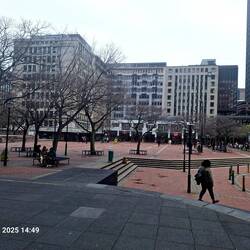View across plaza from hotel