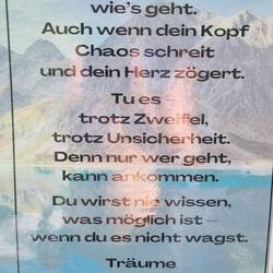 Netter Rückweg mit guten Sprüchen