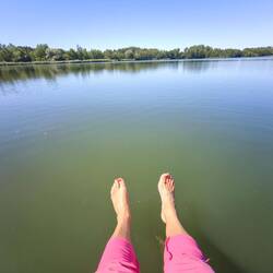 Erfrischung im Bergwerksee
