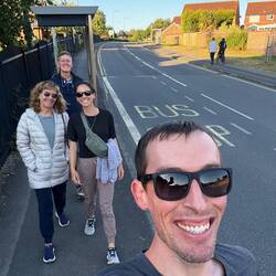 Walking home from dinner