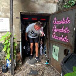 The tiny entrance of 32 Chocolate Bar, Talat Noi.