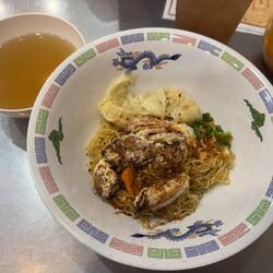 My crab noodles at the iconic Odean Noodles.