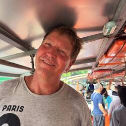 Jeff on the klong taxi.