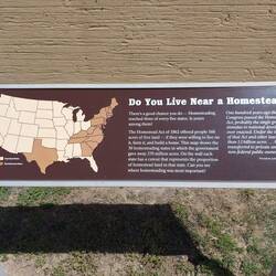 Die Hellen sind Staaten mit Homestead Act.