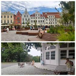 Rathausplatz und "kleine Schanze"