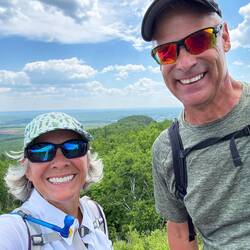 On our way down! There's Ely's Peak again!