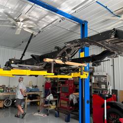 The chassis of a Franklin build project