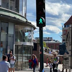 One lonely green man