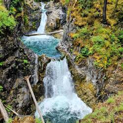 Closer view of both falls
