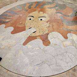 Tile work at the open air mall.