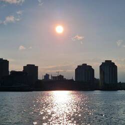 Sunset over the harbour