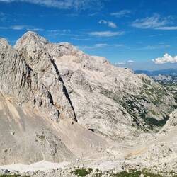 Der Triglav 2'864 m im Blick...