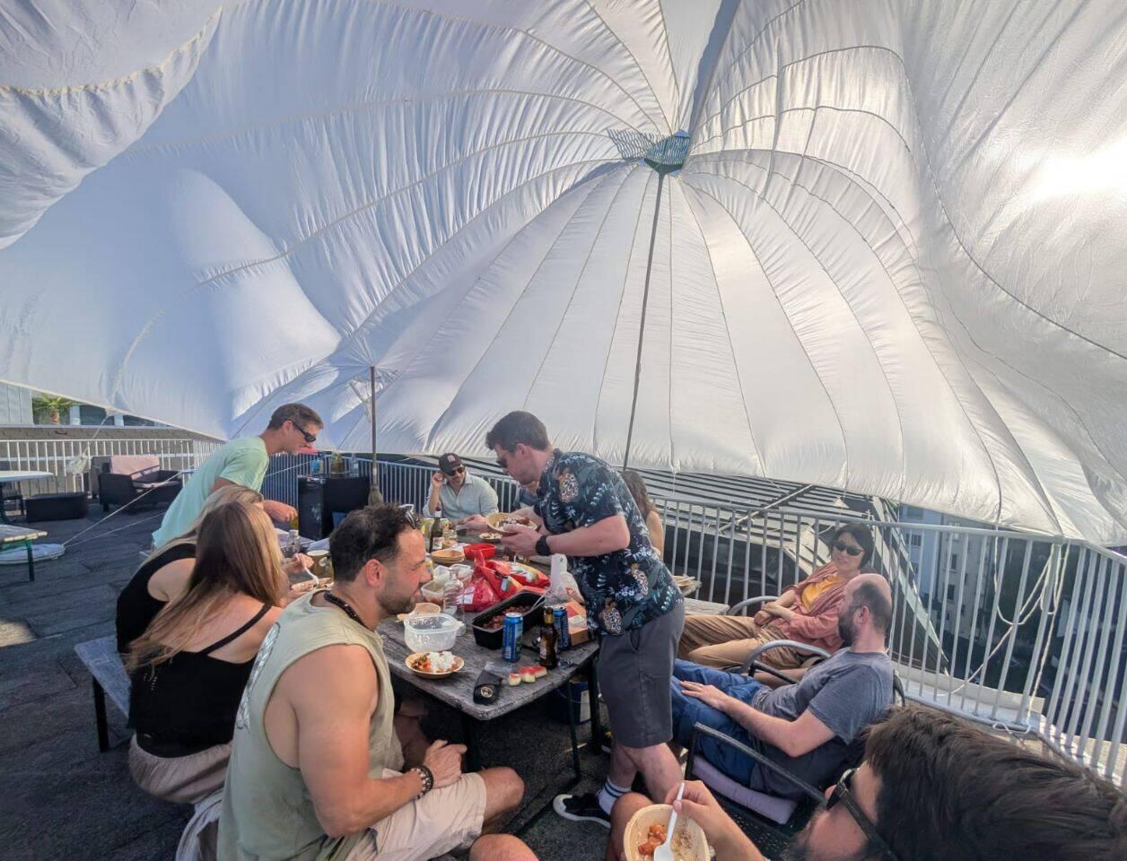 Best party parachute tent ever 🥳🎉