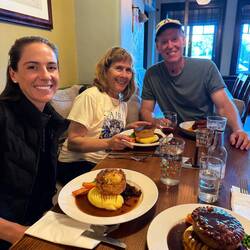 A wonderful pub dinner to end the night!