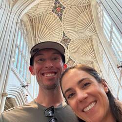 Inside the Abbey- check out the arches holding up the roof! They aren't just decorative