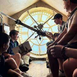 In the Abbey's clock tower
