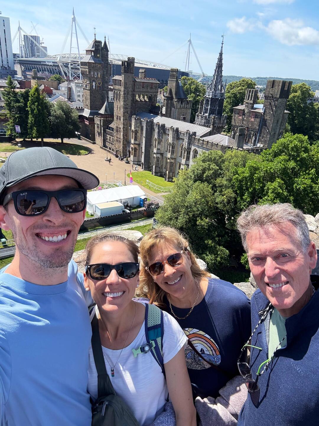 View from atop Cardiff Castle