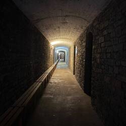 The tunnels in Cardiff castle walls where civilians hid during WW2 bombing raids