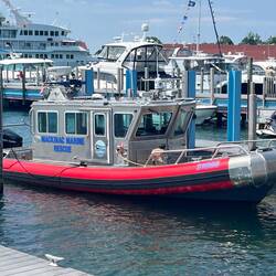 Mackinac Island Rescue Boat. Just saw him go out a few minutes ago. Probably to monitor fireworks