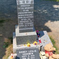 The grave of the unknown child. Now named