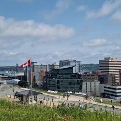View from the top of the Citadel.note the clock The shouting relates to soldiers training