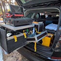 Campingbox ausgeklappt