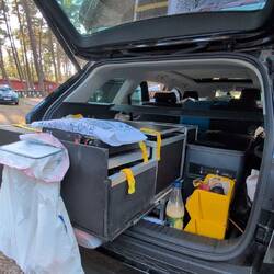 Campingbox zusammengeklappt