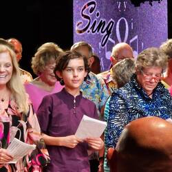 DJ at the final Sing Out Loud performance.