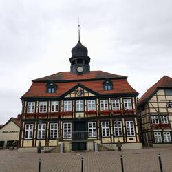 Das Rathaus von Grabow am Markt