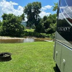 Our site at Riverbend Campground