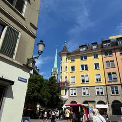 Looking towards the Predigerkirche from my hotel