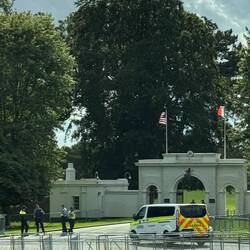 Preparing for July 4th celebration in Dublin