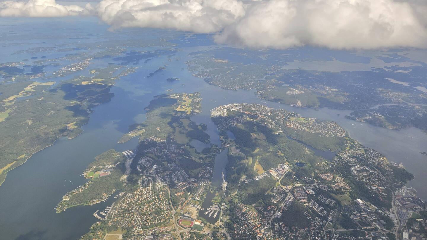 The view of all the islands around Stockholm were a beautiful sight from the plane.
