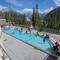 Hot Springs mit Blick auf die Berge