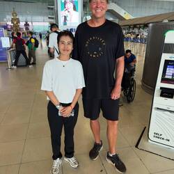 Jeff and Nuch at Suvarnabhumi Airport.