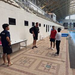 Jeff with Nuch and two of the National Team members.