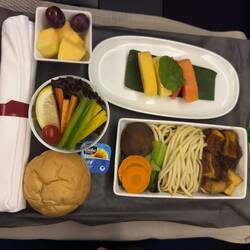 Jeff's vegetarian breakfast on JL724.