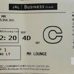 My boarding pass for JL724.
