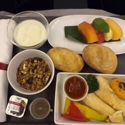 My stuffed dosa breakfast on JL724.